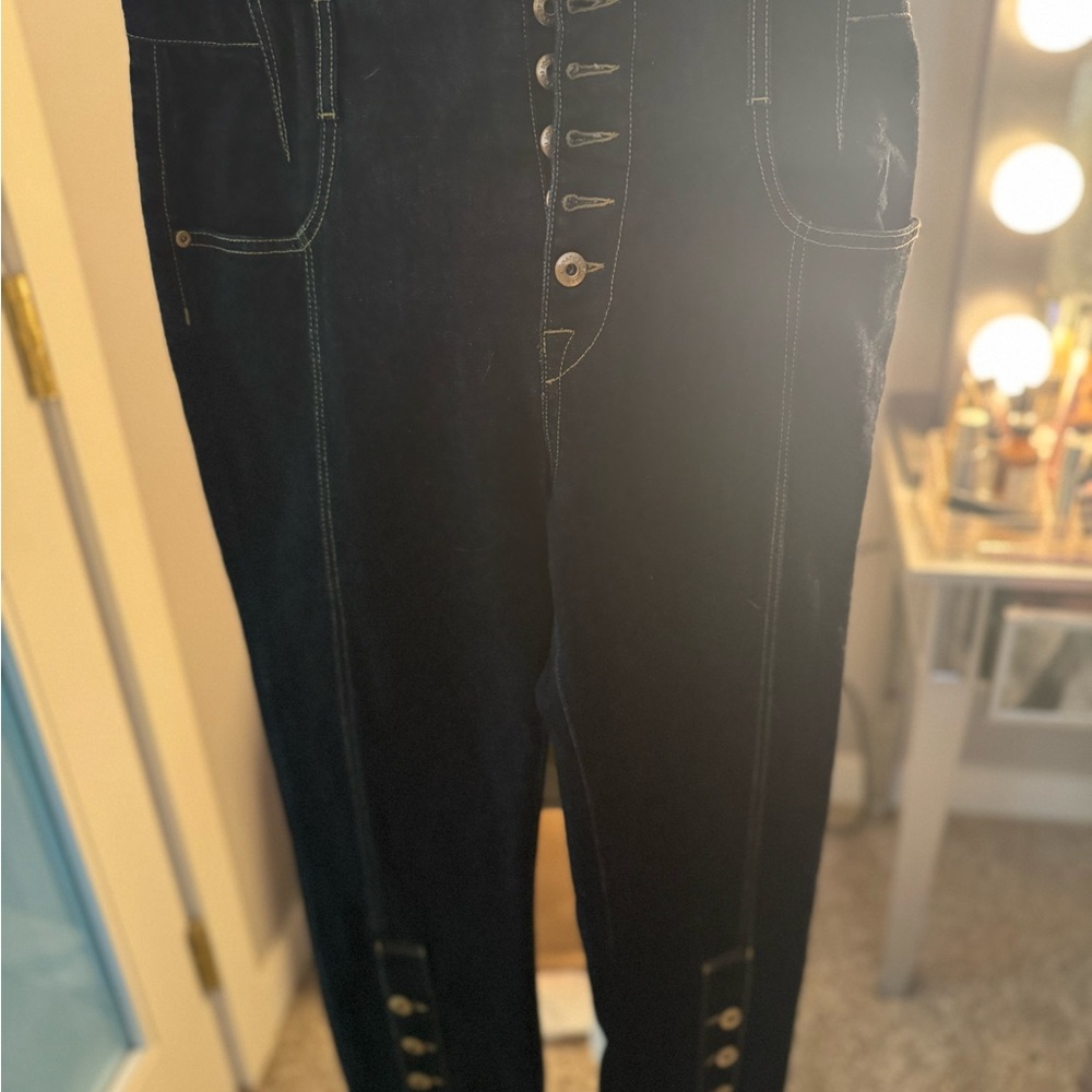 Women's Jonathan Simkhai Button-Up Jeans in dark blue